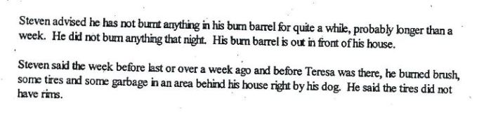 SA burn barrel statement 11-9-05